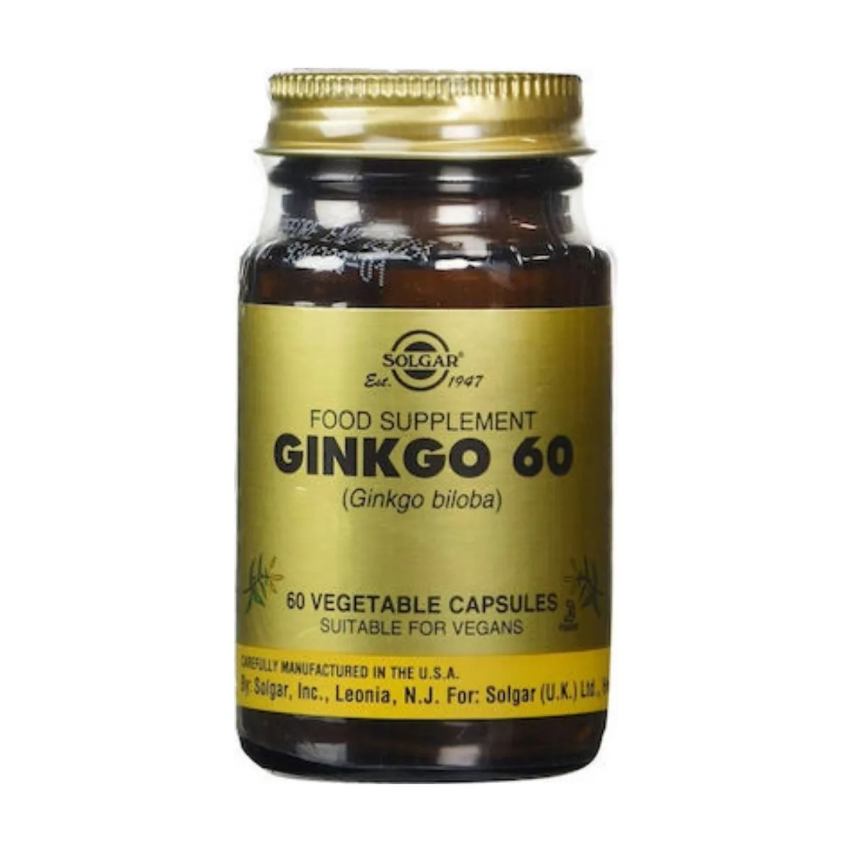 Solgar Ginkgo Biloba 5000mg, 60 Vegetable capsules