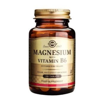 Solgar Magnesium with Vitamin B6, 100 Tablets