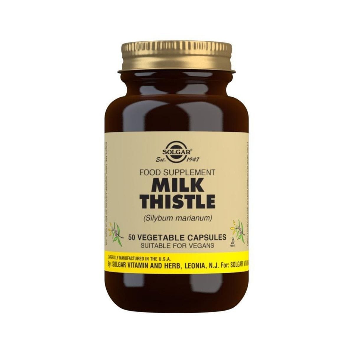 Solgar Milk Thistle, 50 Vegetable Capsules