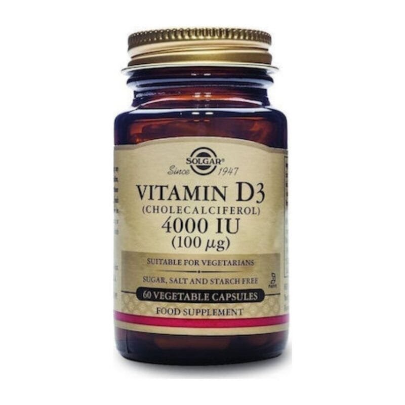 Solgar Vitamin D3 4000IU, 60 Vegetable Capsules