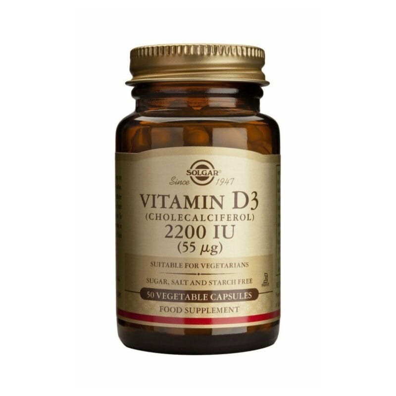 Solgar Vitamin D3 2200IU, 50 Vegetable Capsules