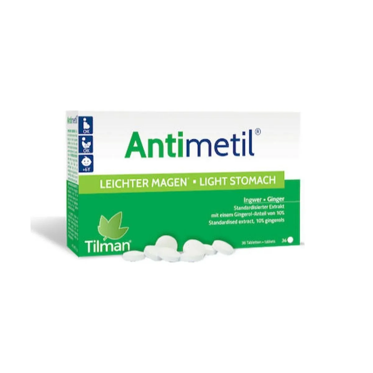 Tilman Antimetil Light Stomach, 30 Tablets