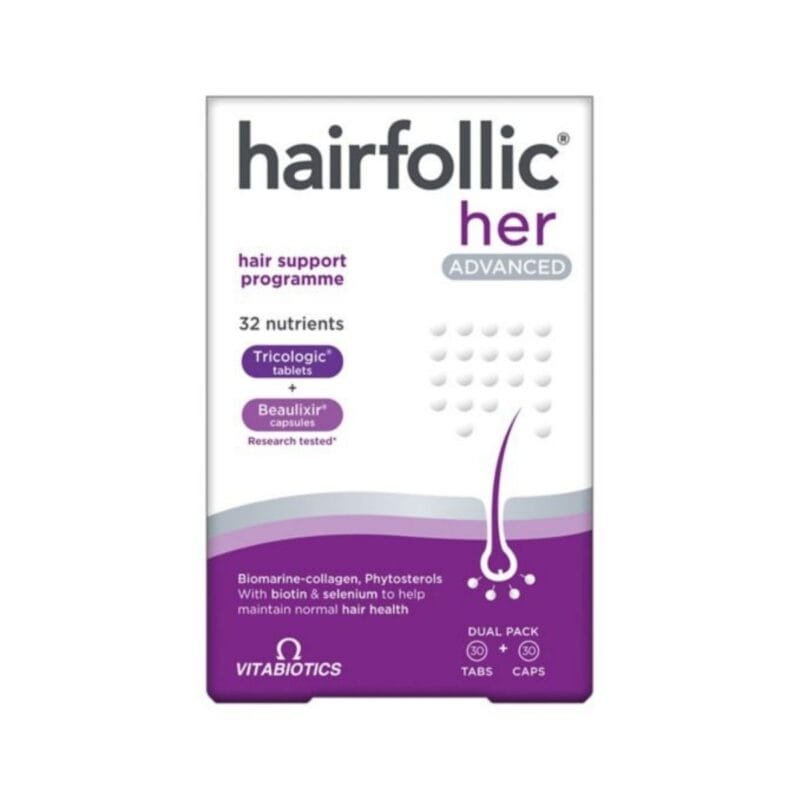 Vitabiotics Hairfollic Her Advanced, Hair Support Programme (1+1)
